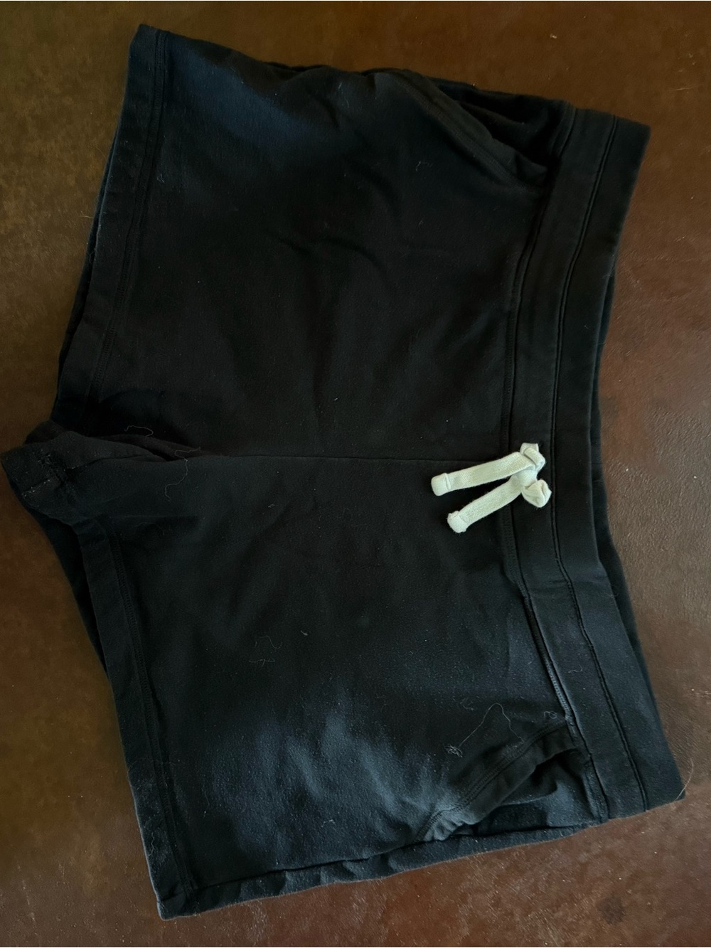 32 Degrees Black Women's Drawstring Lounge Shorts with White Tie